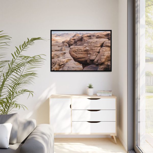 Canyon In Mekhong River Framed Canvas