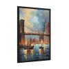 600518526818889772_2048.jpeg Brooklyn Bridge Painted Art I Framed Poster