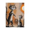 Cute Cat Characters Art Print Poster