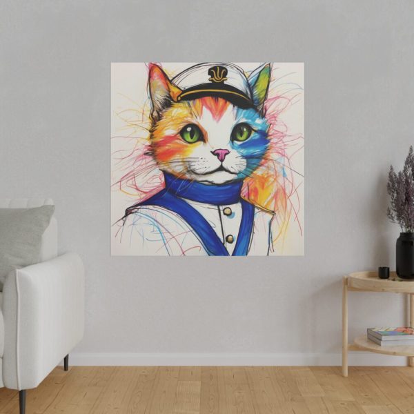 6198762952570983782_2048.jpeg Nautical Sailor Cat Art Standard Canvas