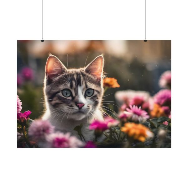 6266356954318770716_2048.jpeg Cat Kitten Flowers Blossoms Poster