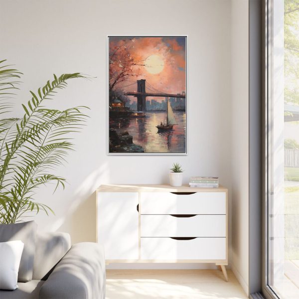 6305912312864958634_2048.jpeg Brooklyn Bridge Painted Art II Framed Canvas