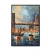 631290774319868733_2048.jpeg Brooklyn Bridge Painted Art I Framed Canvas