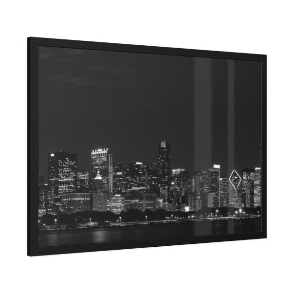 6323191226654704973_2048-1.jpeg Chicago Skyline At Night Framed Poster