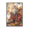 6392804872687514353_2048.jpeg Autumn Cat In Boots Framed Canvas