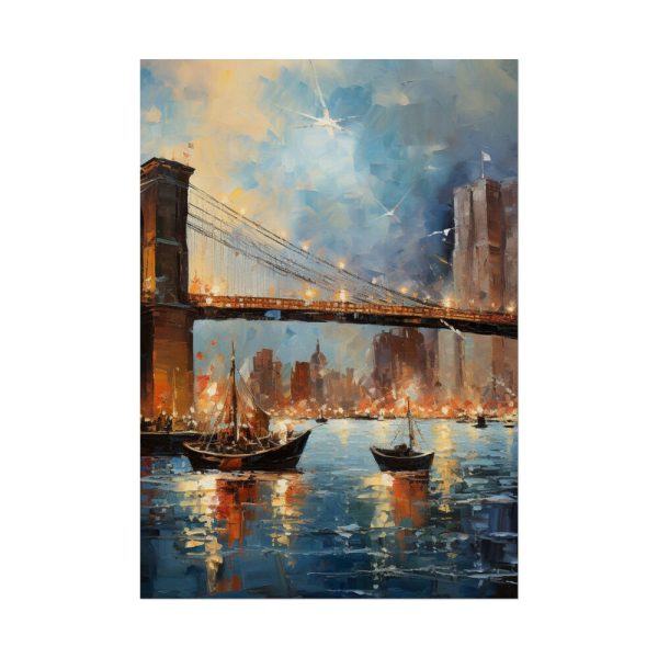 6423006151342014231_2048.jpeg Brooklyn Bridge Painted Art I Poster