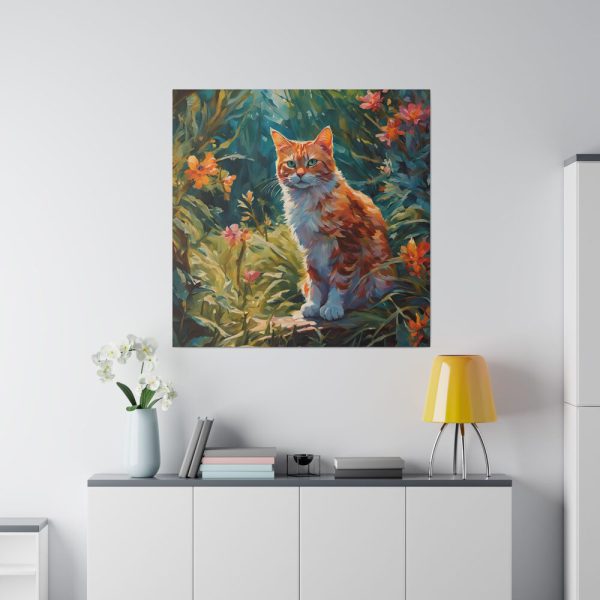 Watercolor Image of Ginger Cat Standard Canvas