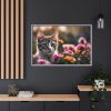 6487635067954671115_2048.jpeg Cat Kitten Flowers Blossoms Framed Canvas