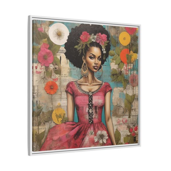6513410675778487410_2048.jpeg Beautiful Black Woman Abstract Montage Art Framed Canvas