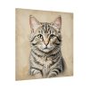 6527401334691375486_2048.jpeg Gray Tabby Cat Portrait Art Standard Canvas