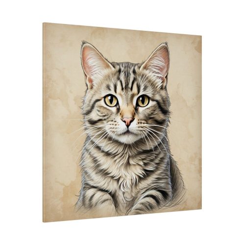 6527401334691375486_2048.jpeg Gray Tabby Cat Portrait Art Standard Canvas