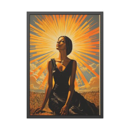 Beautiful Woman Retro Style Fashion Framed Poster