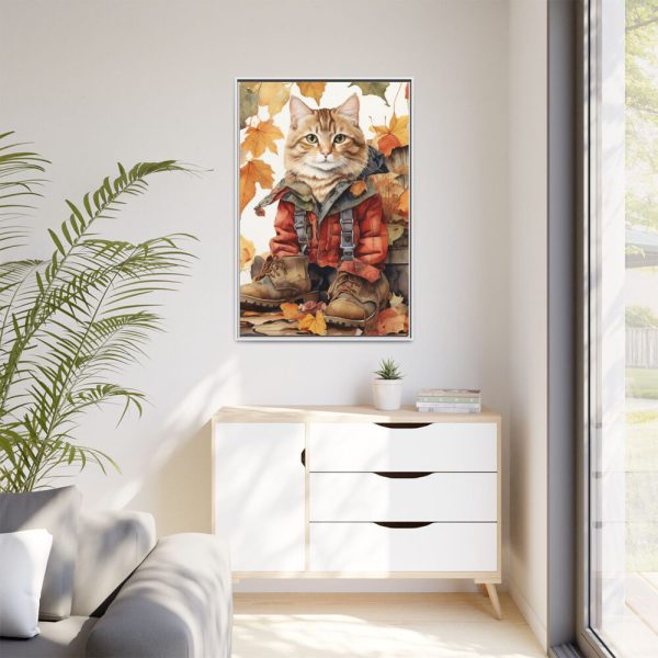 6595330291878102777_2048.jpeg Autumn Cat In Boots Framed Canvas