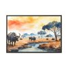 Africa Savanna Water Buffalo Framed Canvas