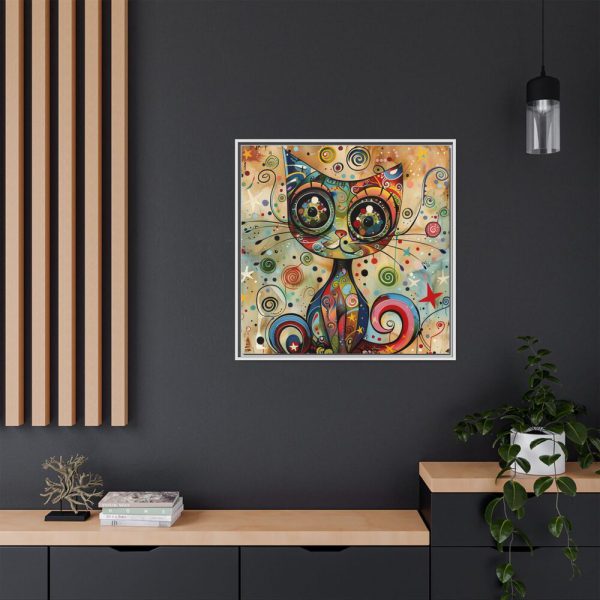 6619894175457872323_2048.jpeg Whimsical Magical Cat Framed Canvas