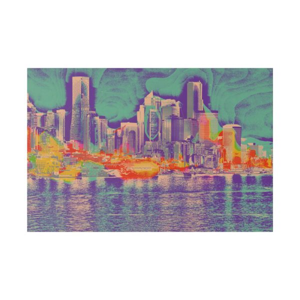 6693023798324834200_2048.jpeg Pop Art Seattle Skyline Print Standard Canvas