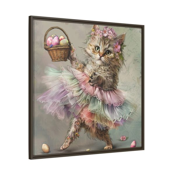 6698209055194985316_2048.jpeg Easter Ballerina Cat Art Print Framed Canvas