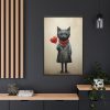 6864388371174606874_2048.jpeg Kitty Cat Valentine Art Framed Canvas