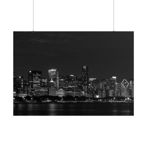 692779579164145439_2048.jpeg Chicago Skyline At Night Poster