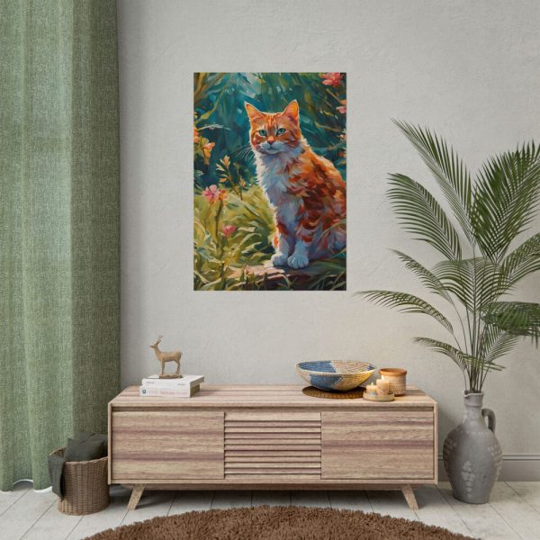 Watercolor Image of Ginger Cat Poster