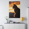 Sunset Kitty Art Standard Canvas