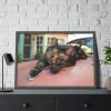 7049645293128137439_2048.jpeg Calico Cat On Car Framed Poster