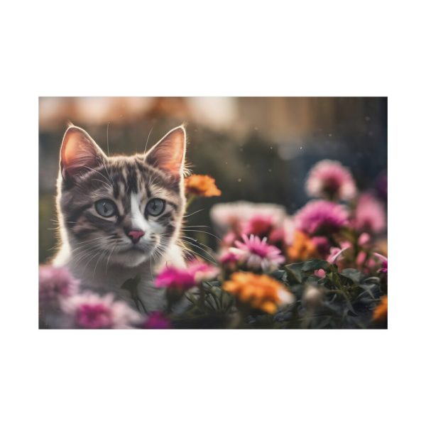 7058492782390344598_2048.jpeg Cat Kitten Flowers Blossoms Standard Canvas