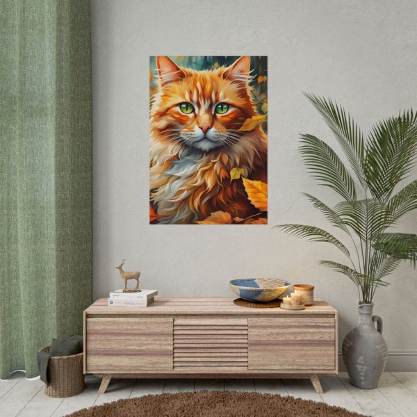 7157741739833965028_2048.jpeg Ginger Cat in Autumn Poster