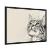 7233299515968626010_2048-1.jpeg Cat Face Art Framed Poster