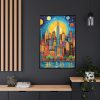 7275936376373593533_2048.jpeg Digital Art New York Skyline Art II Framed Canvas