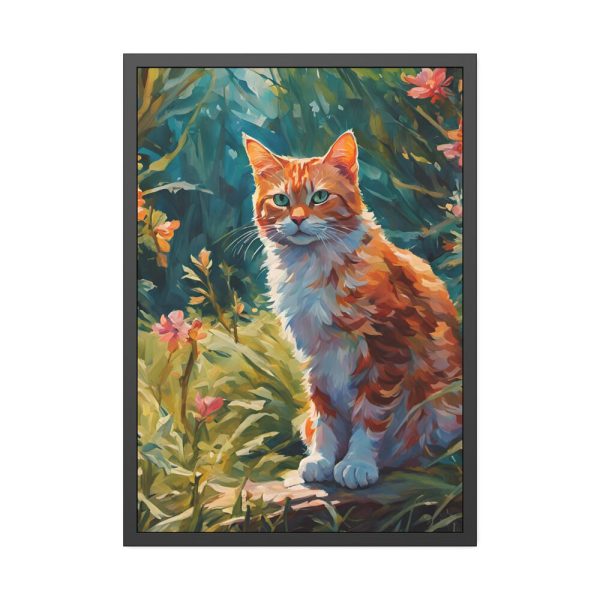 7279427831757440520_2048-1.jpeg Watercolor Image of Ginger Cat Framed Poster