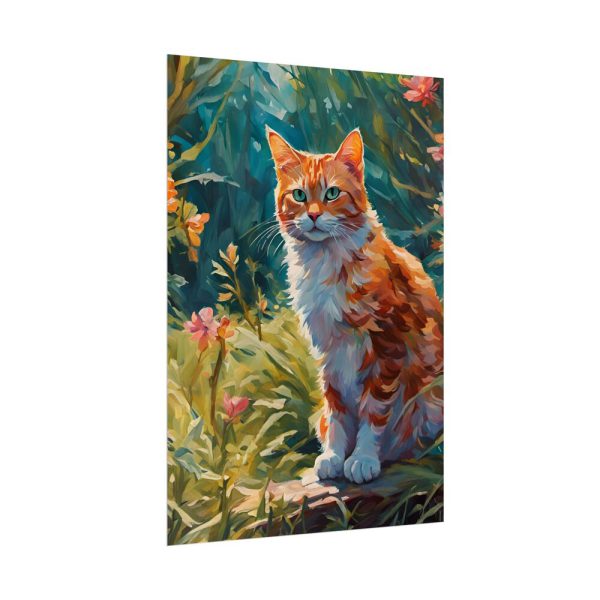 Watercolor Image of Ginger Cat Poster