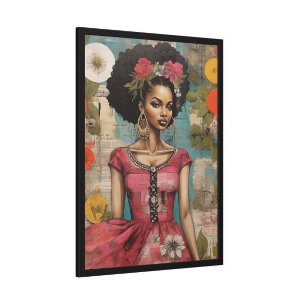 7382374552976331633_2048.jpeg Beautiful Black Woman Abstract Montage Art Framed Poster