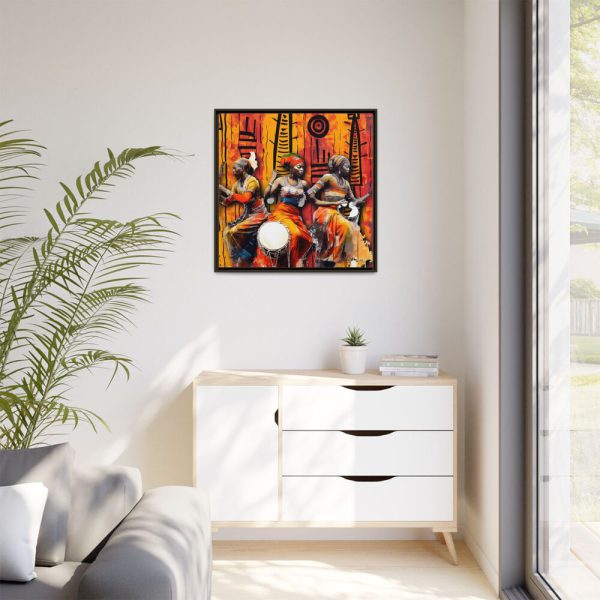 7387532918004375918_2048.jpeg Native African Musicians Framed Canvas