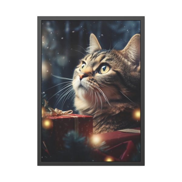 7435825625355237357_2048.jpeg Christmas Cat Framed Poster