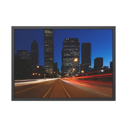 City Traffic At Night Framed Poster