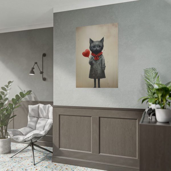 Kitty Cat Valentine Art Poster