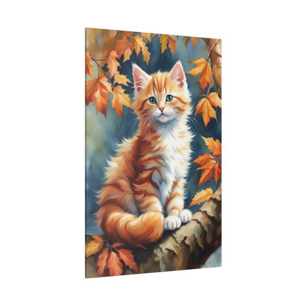 Fluffy Kitten In Tree  Standard Canvas
