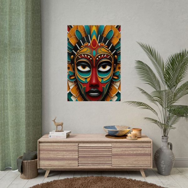 African Tribal Mask Poster
