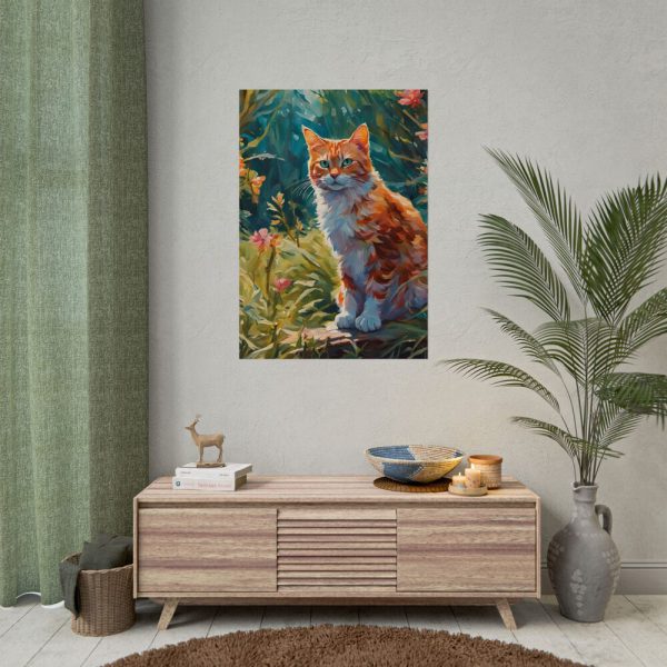Watercolor Image of Ginger Cat Poster