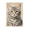 7912474805309536689_2048.jpeg Gray Tabby Cat Portrait Art Poster