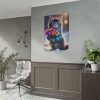 7942651243708191241_2048.jpeg Kitten Cat With Bouquet Of Flowers Poster
