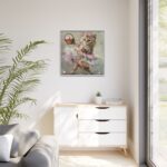 Easter Ballerina Cat Art Print Framed Canvas - Image 11