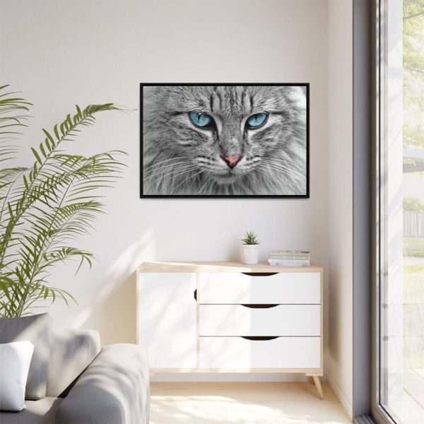 8140949082003381601_2048.jpeg Cat Face Framed Canvas
