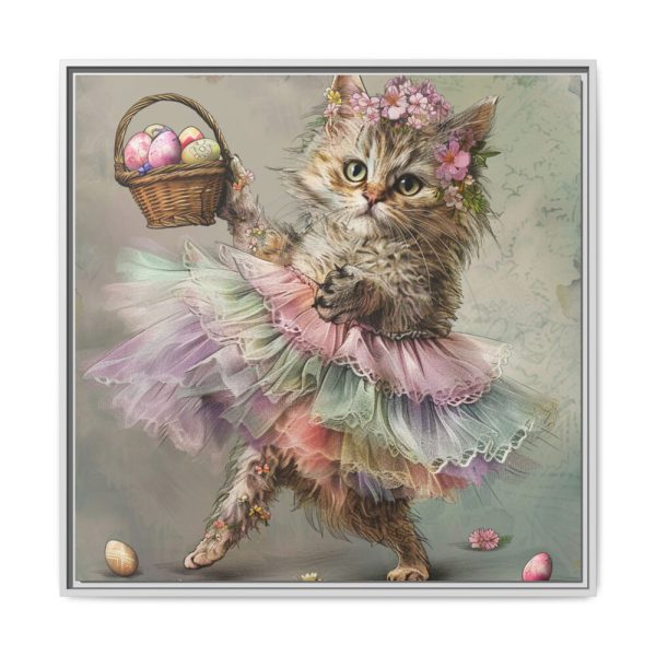 8328088669345991500_2048.jpeg Easter Ballerina Cat Art Print Framed Canvas