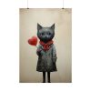 Kitty Cat Valentine Art Poster