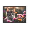 8480123980366978094_2048-1.jpeg Cat Kitten Flowers Blossoms Framed Poster