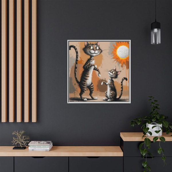 8508286027859240549_2048.jpeg Cute Cat Characters Art Print Framed Canvas