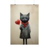 Kitty Cat Valentine Art Poster