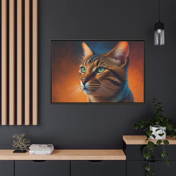 8569999275780015809_2048.jpeg Bengal Cat Portrait Framed Canvas